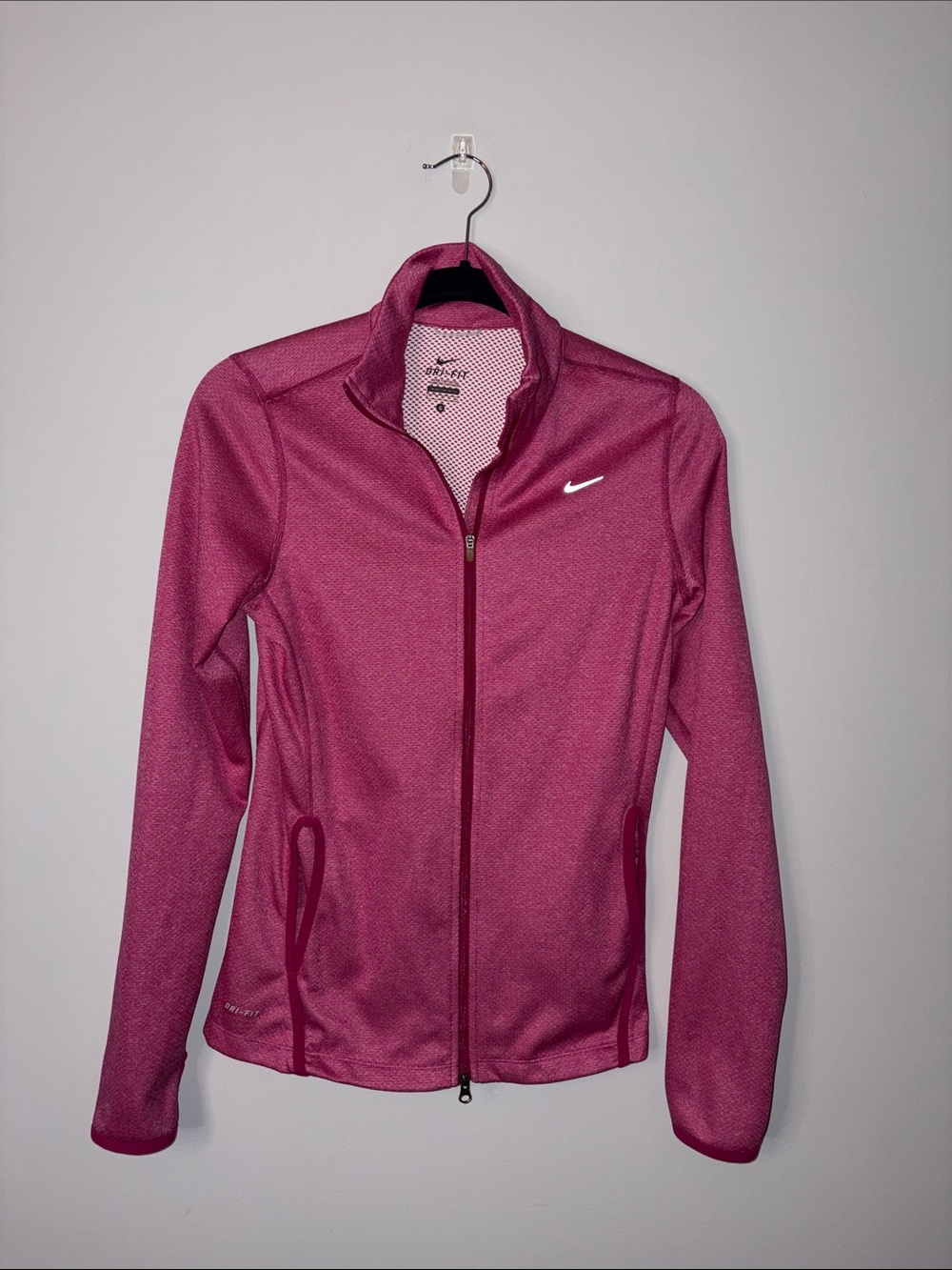 Nike Women's Magenta Full-Zip Training Jacket Small